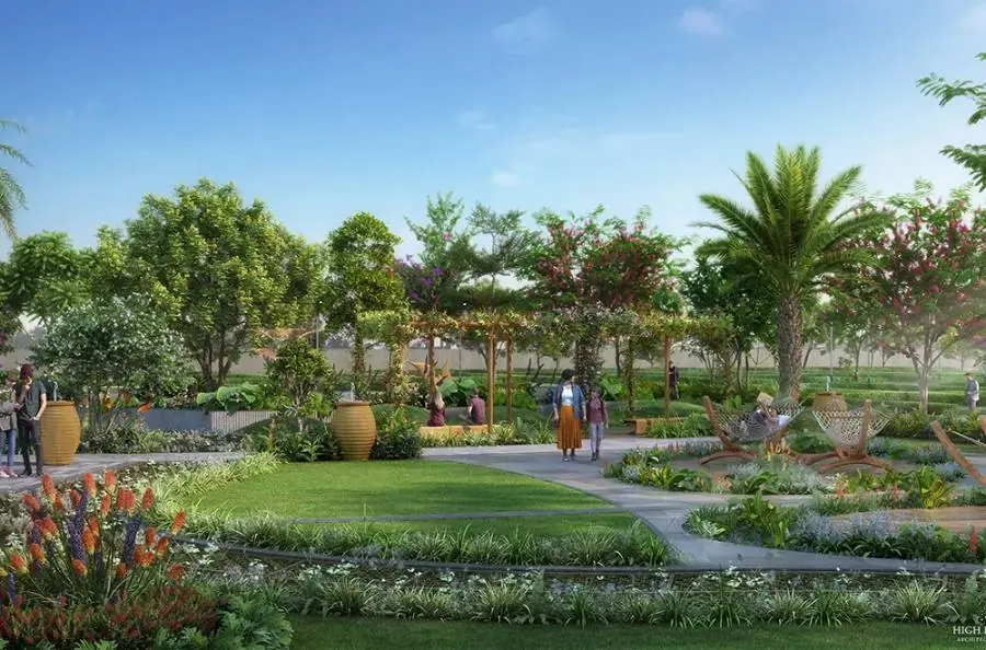 Brigade Innovation Gardens landscaped podium gardens